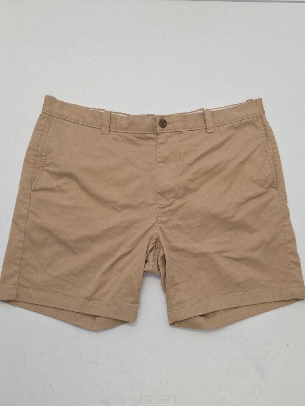 J. Crew Men’s Khaki Flat Front Chino Shorts Size 36